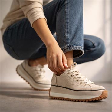 Tamaris Milena Platform Cleated Trainer - Light Gold